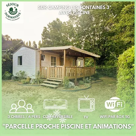 Campingplatz Mobilhomes 6 & 4 Pers A La Bataille Clim Tv Wifi Terrasse & Confort Paris Eure Gestion *